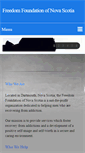 Mobile Screenshot of freedomfoundation.ca